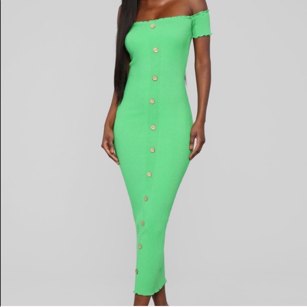 Button up buttercup sweater midi dress